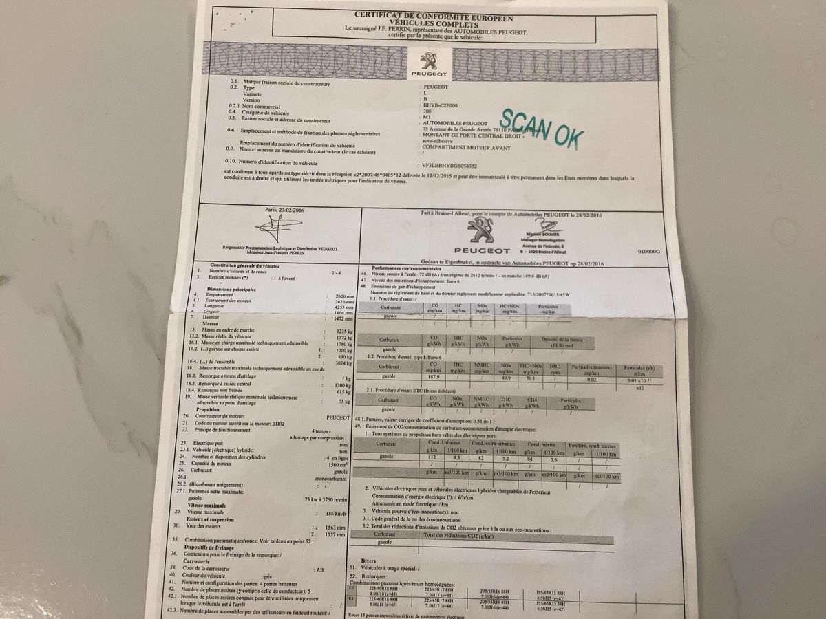 Peugeot 308 d'occasion