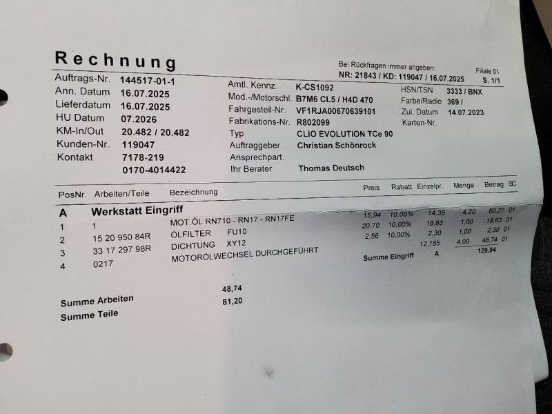 Renault Clio 1.0 TCe Evolution