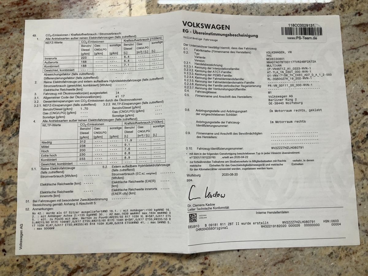 Volkswagen T6 Multivan 2.0 TDI Highline 4Motion