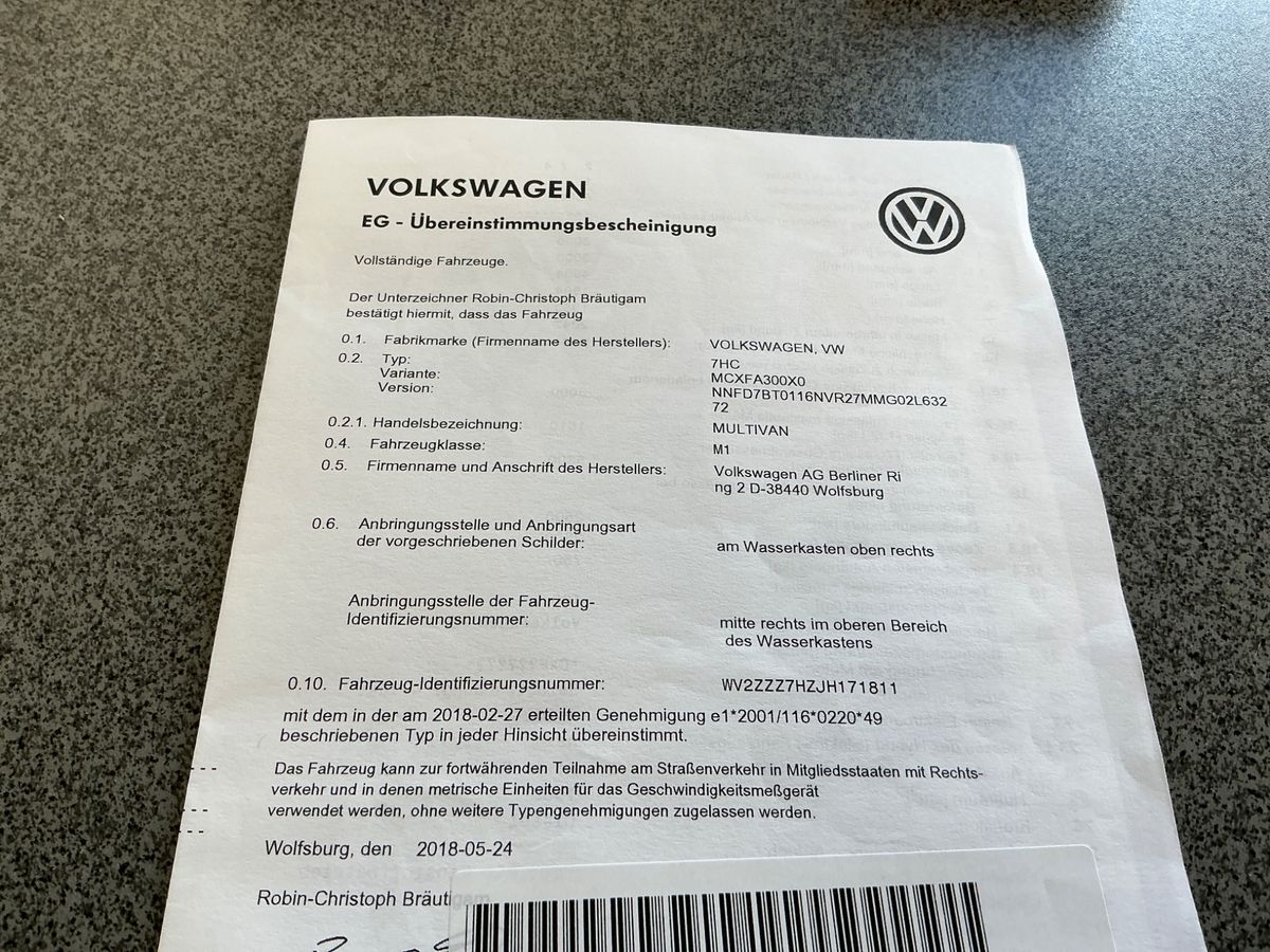 Volkswagen T6 Multivan 2.0 TDI Trendline