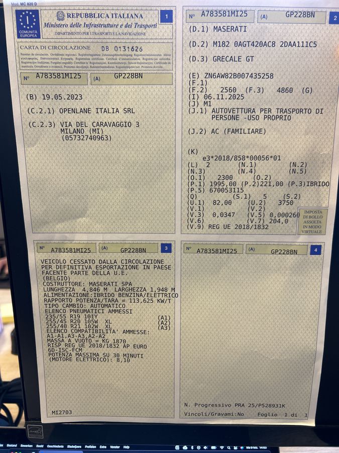 Maserati Grecale d'occasion