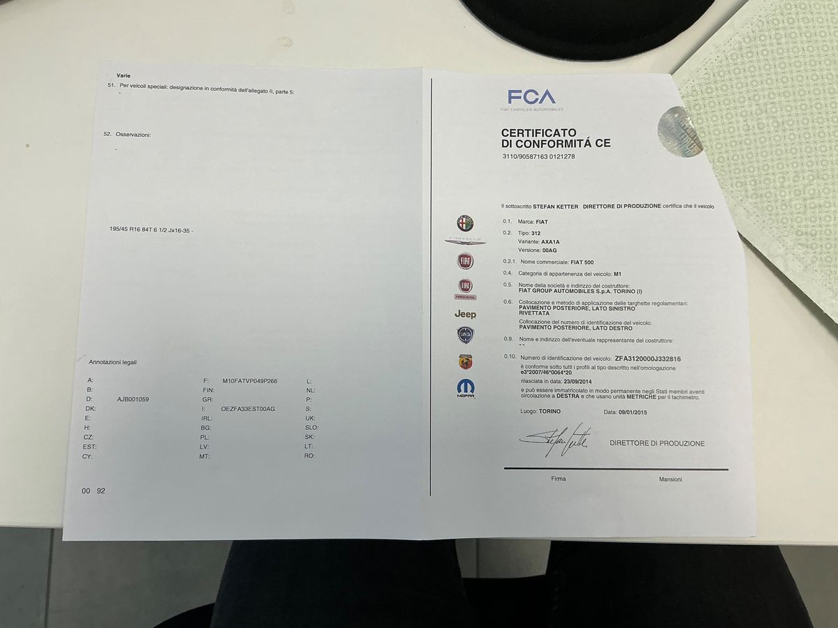 Fiat 500C 1.2 Lounge