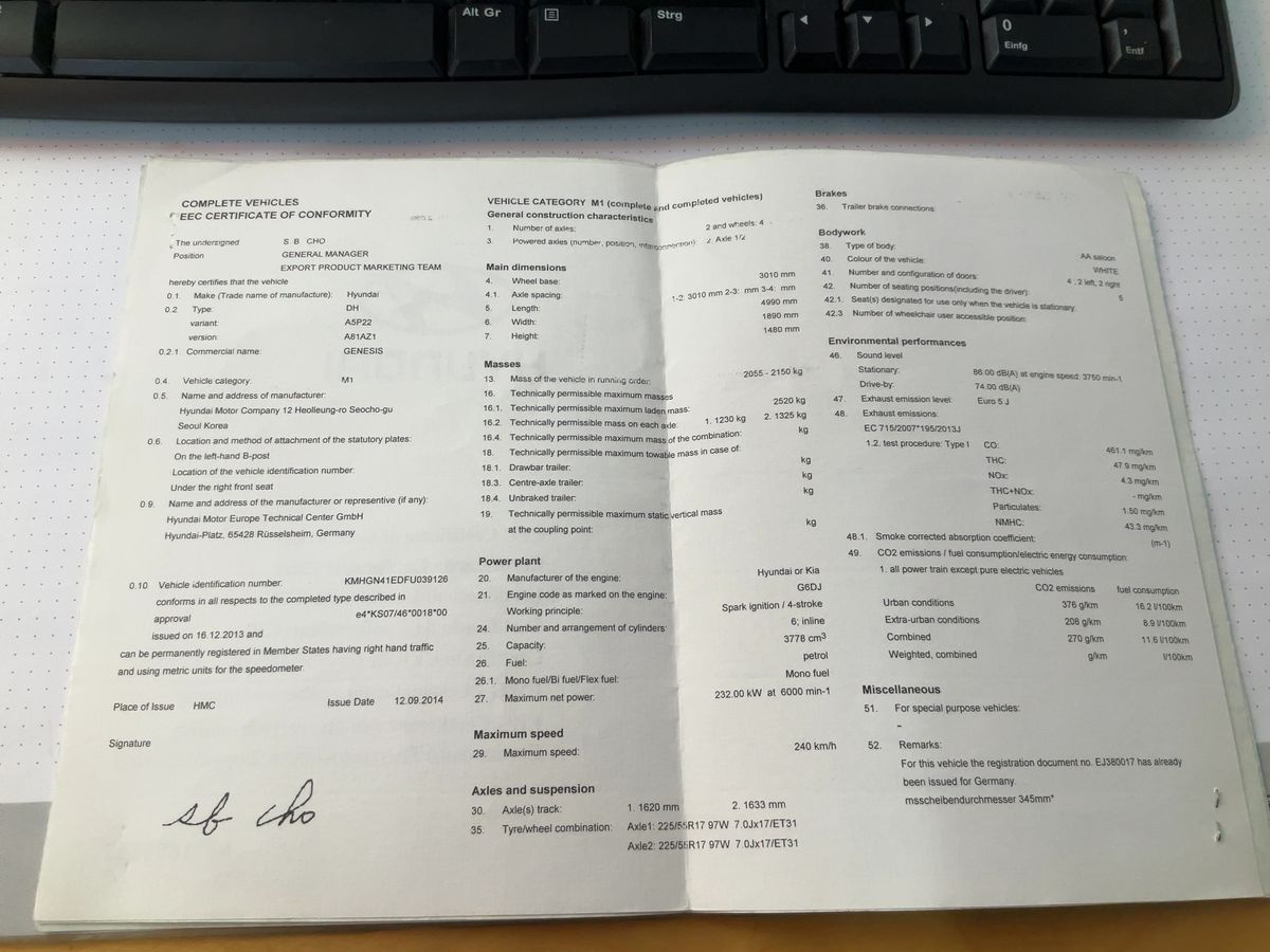 Hyundai Genesis d'occasion