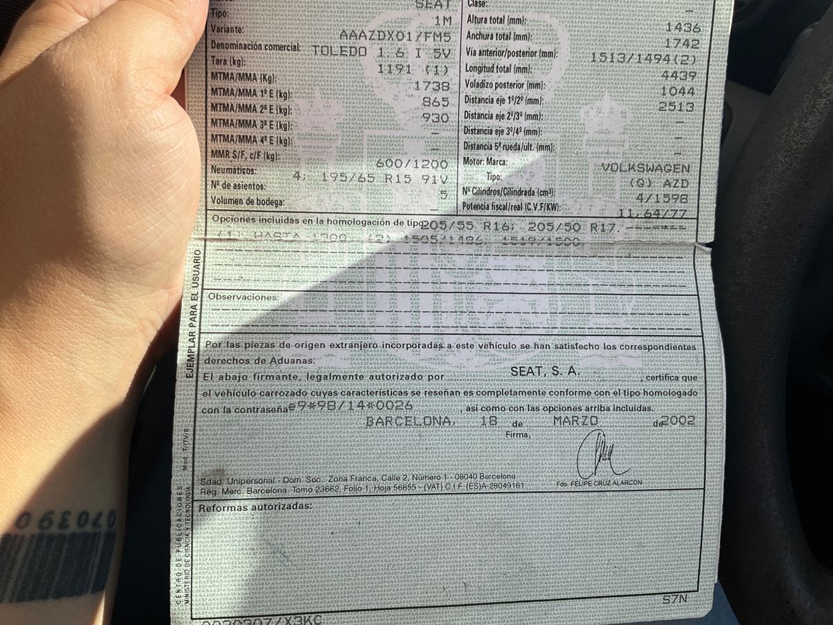 Seat Toledo 1.6 Signo