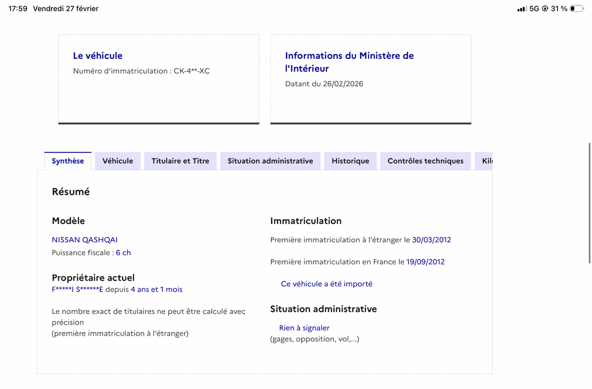 Nissan Qashqai d'occasion