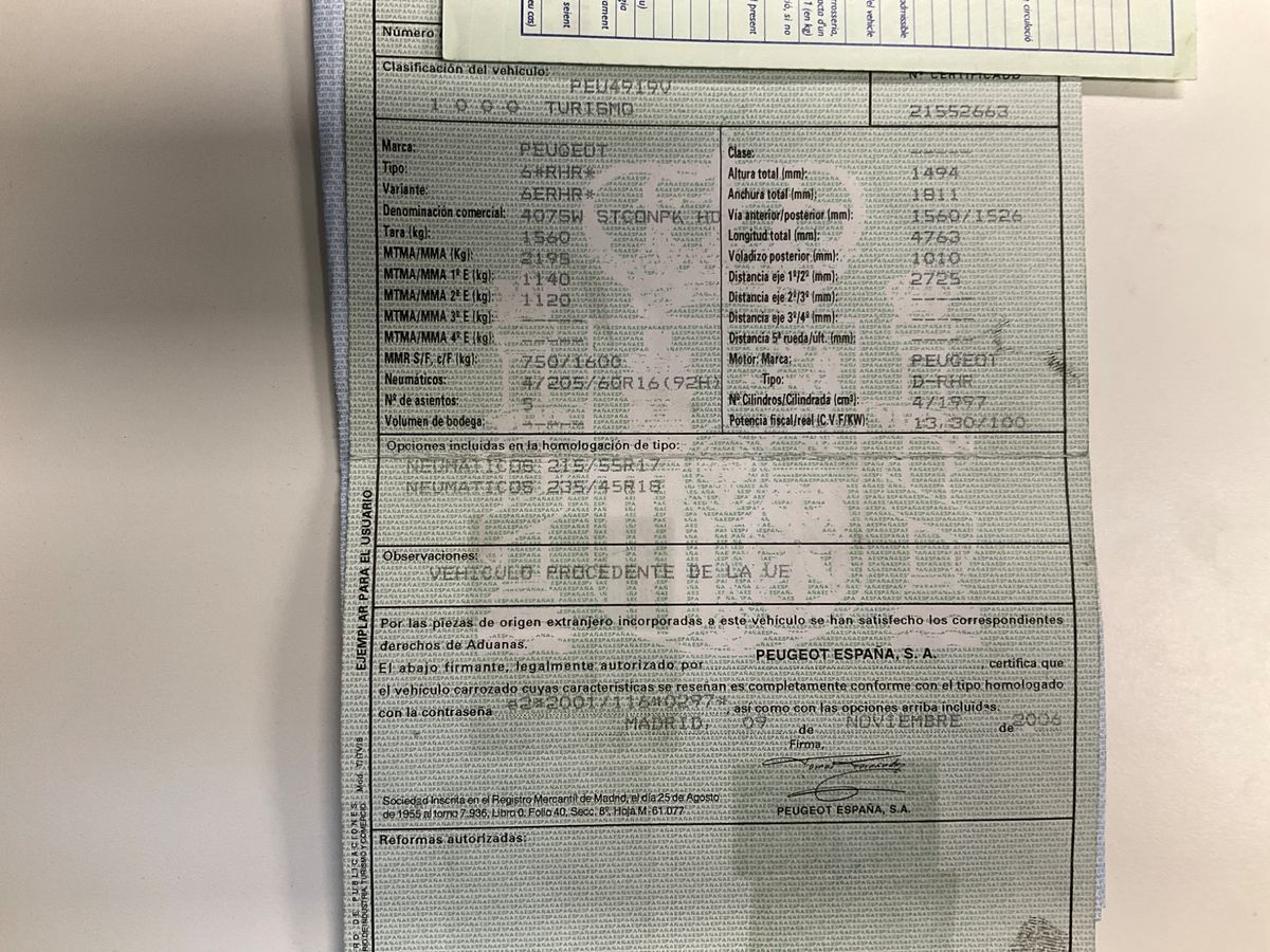 Peugeot 407 2.0 HDi ST Confort Pack