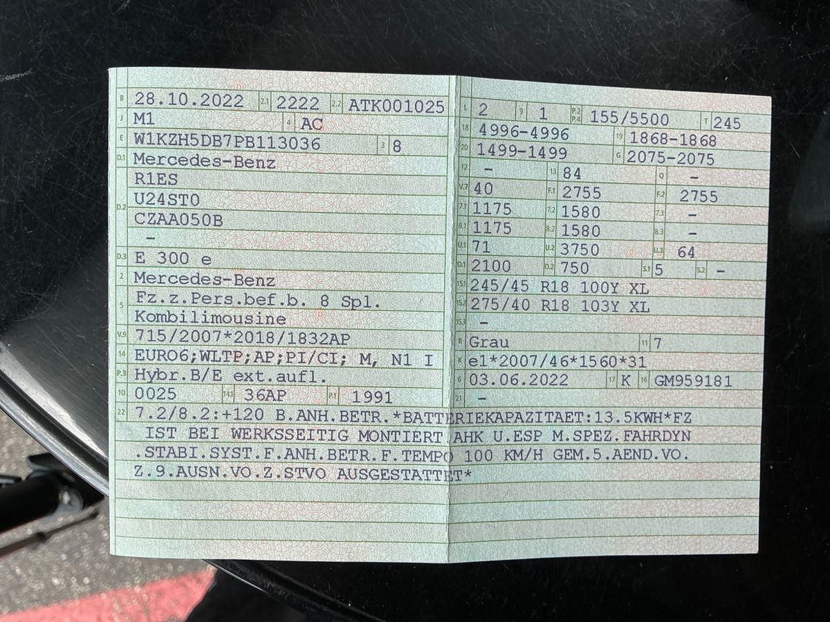 Mercedes-Benz E-Klasse E 300e T Exclusive