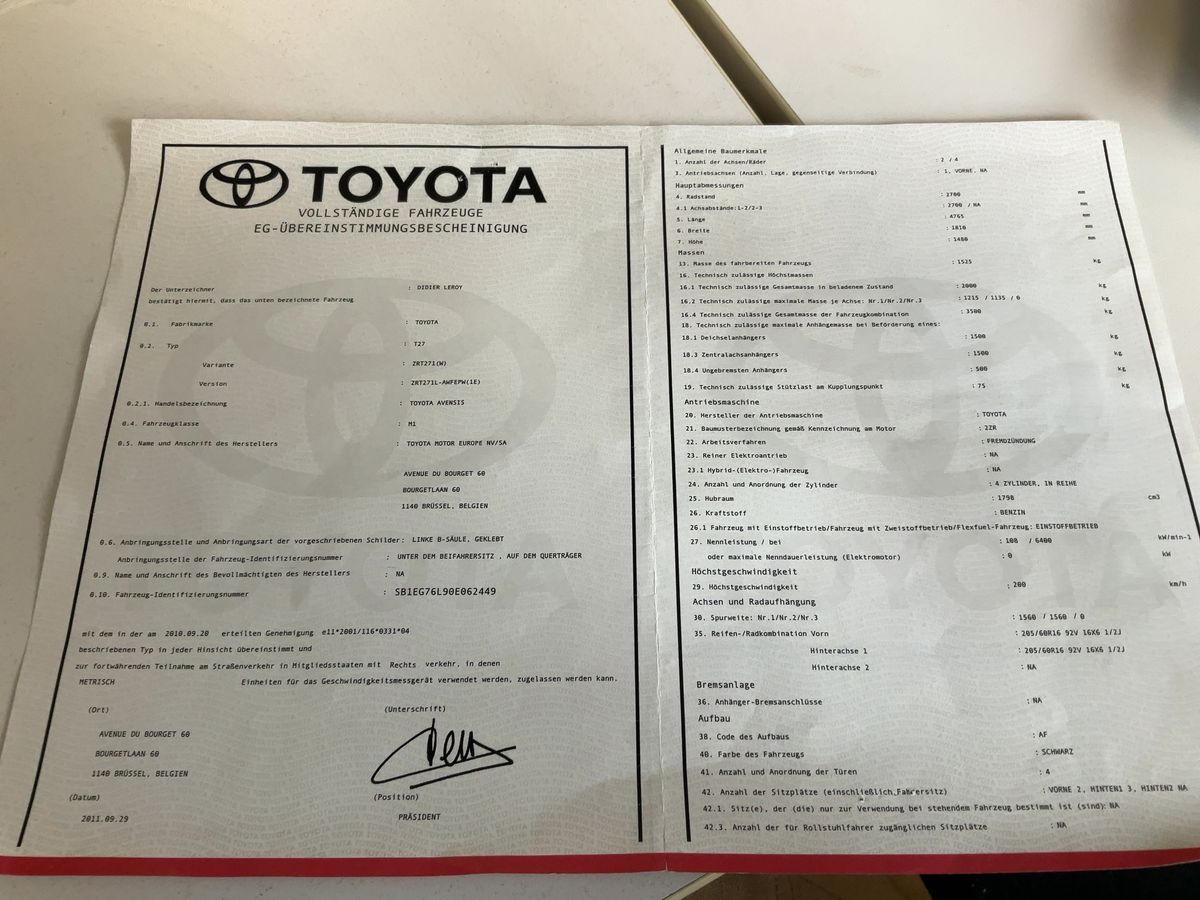 Toyota Avensis d'occasion