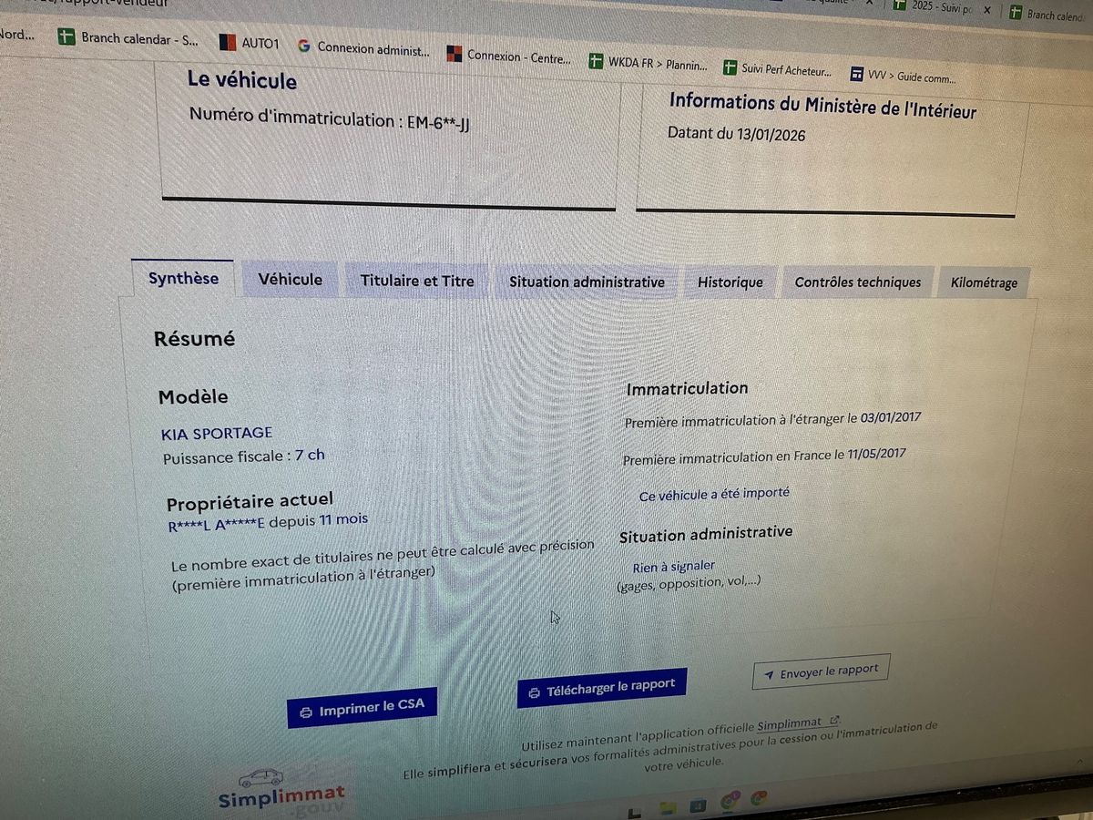 Kia Sportage d'occasion