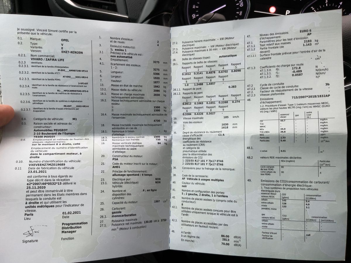 Opel Zafira Life 2.0 CDTI Elegance L (L3)