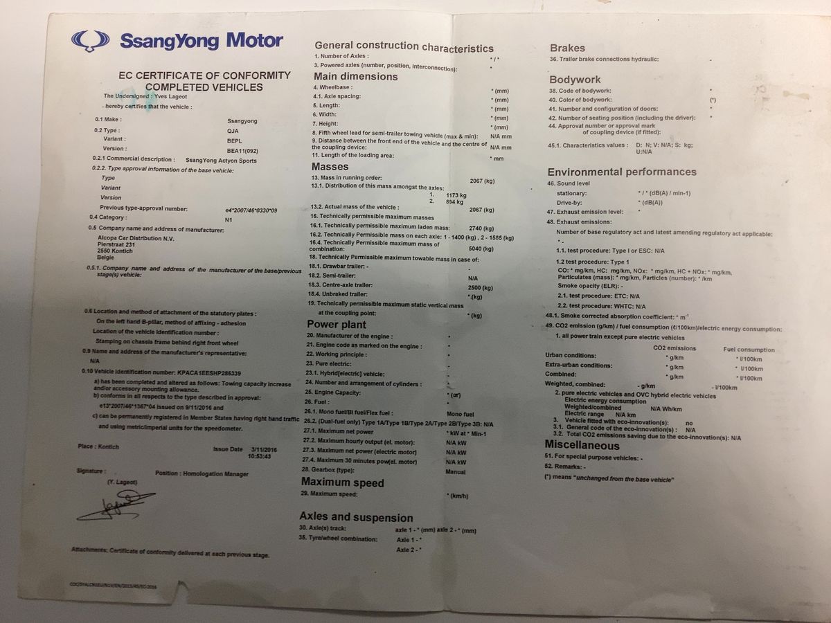 Ssangyong Actyon d'occasion