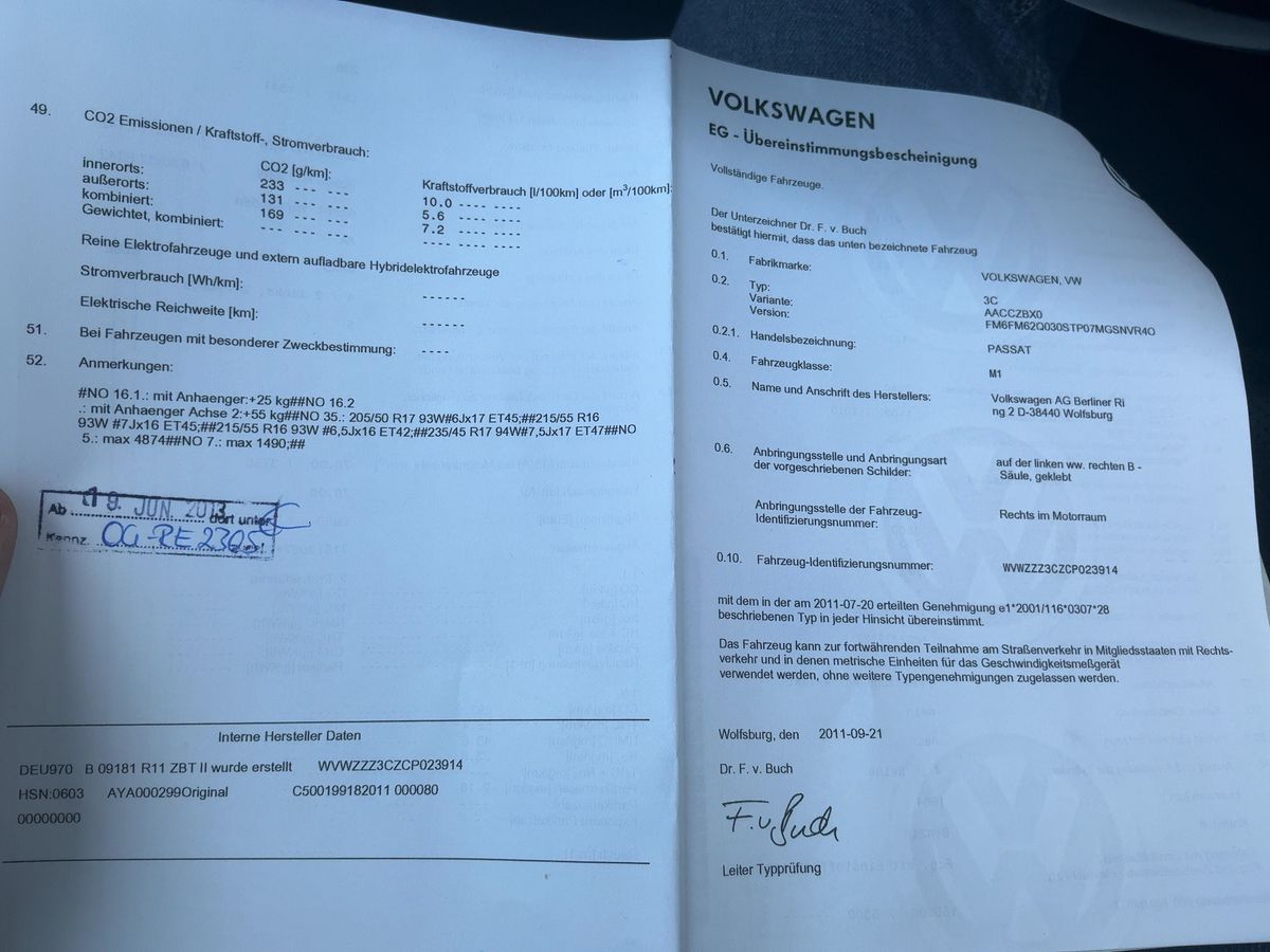 Volkswagen Passat 2.0 TSI Highline