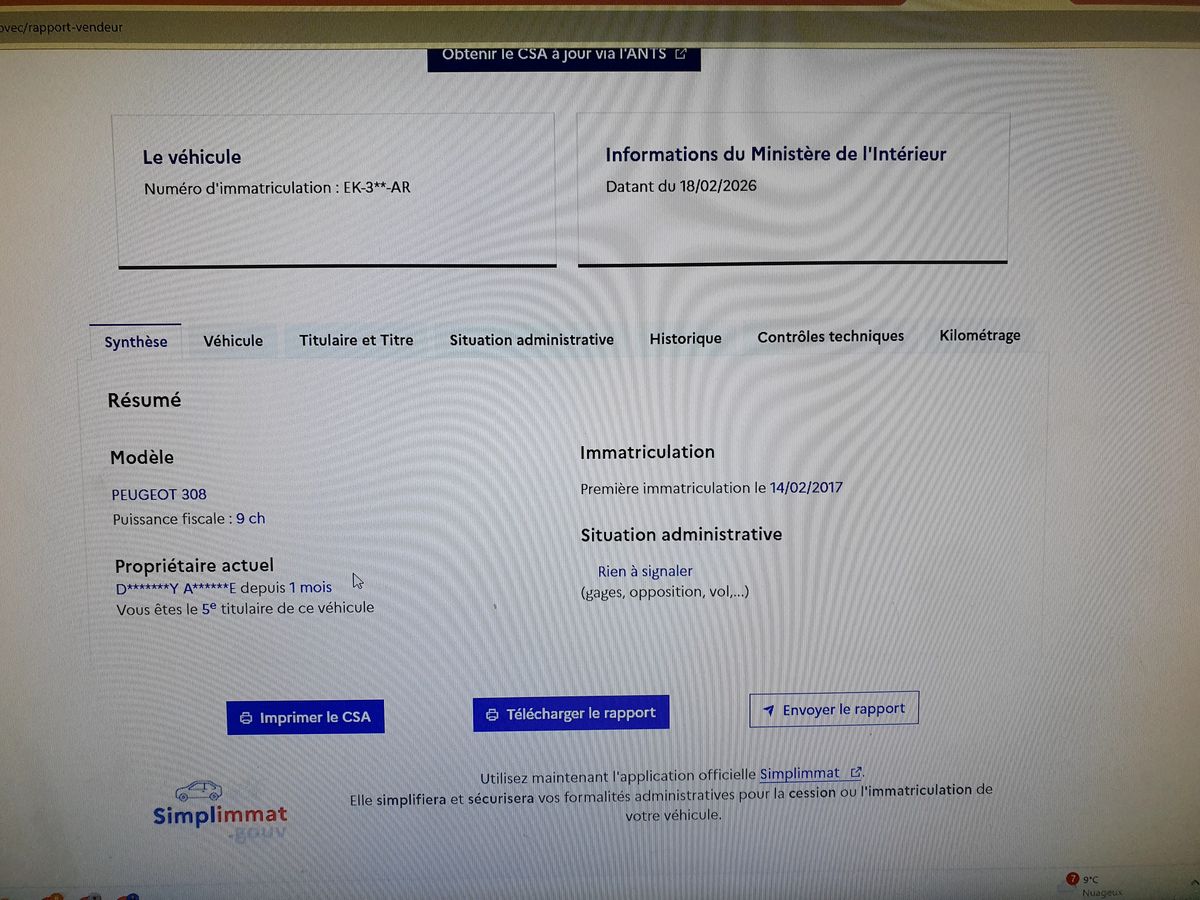 Peugeot 308 d'occasion