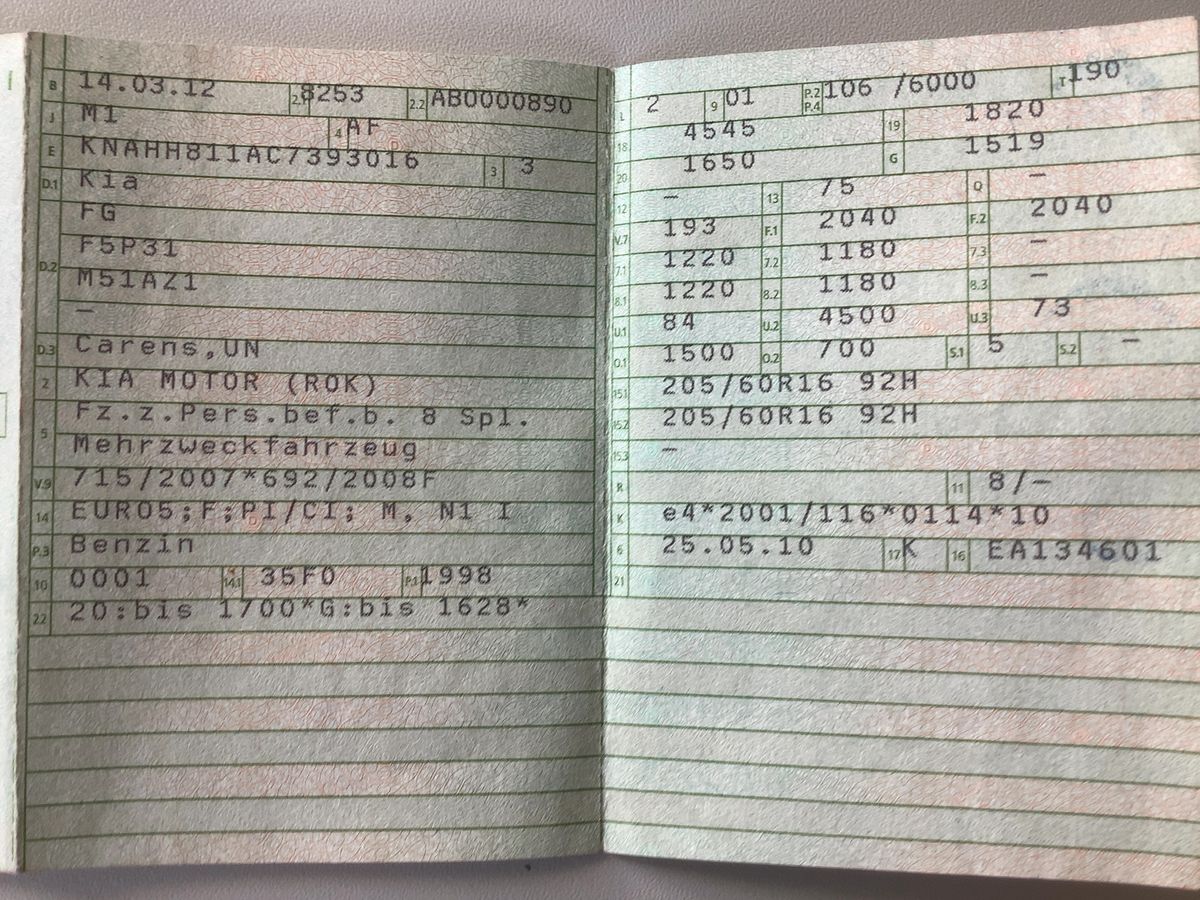 Kia Carens 2.0 Spirit