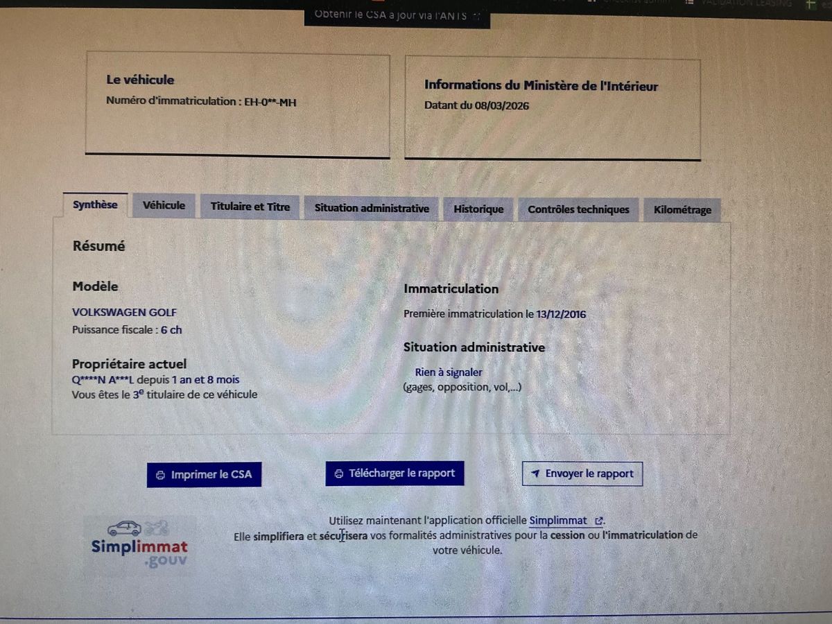 Volkswagen Golf d'occasion