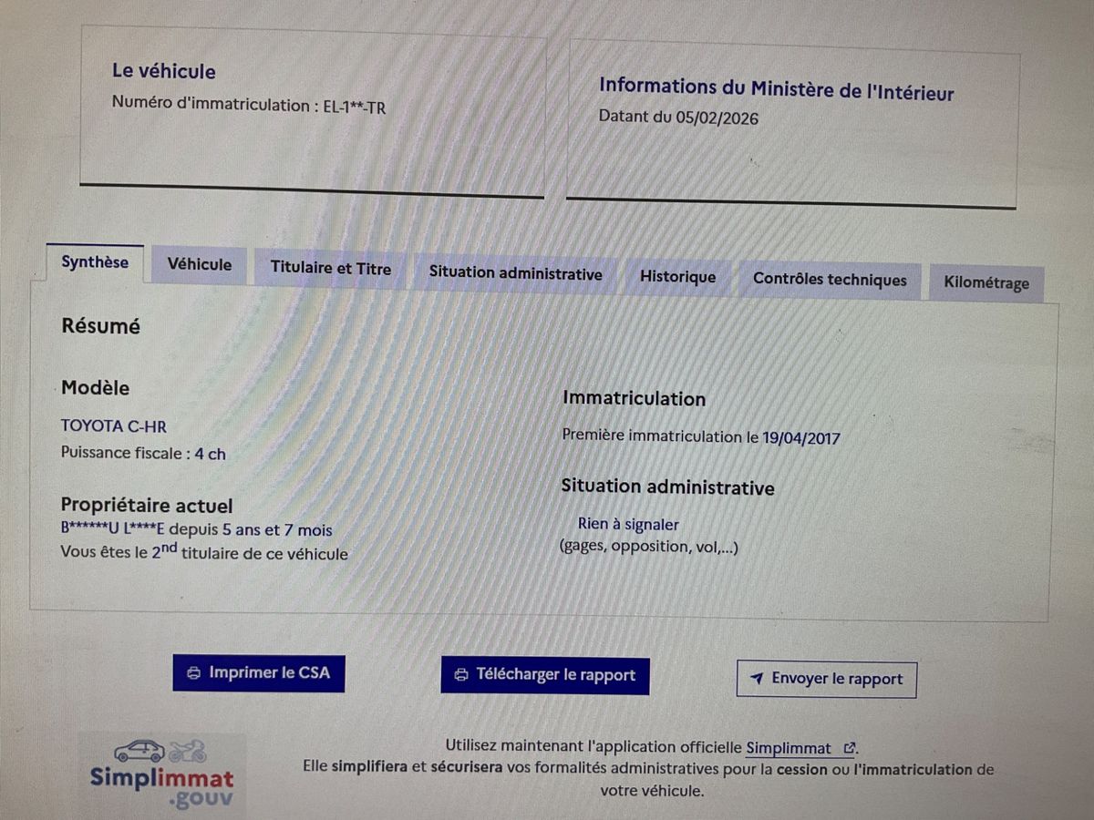 Toyota C-HR d'occasion