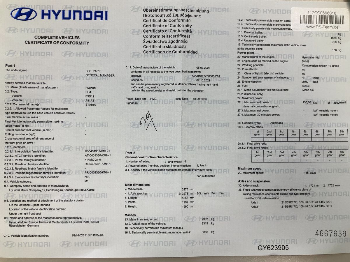 Hyundai Staria d'occasion