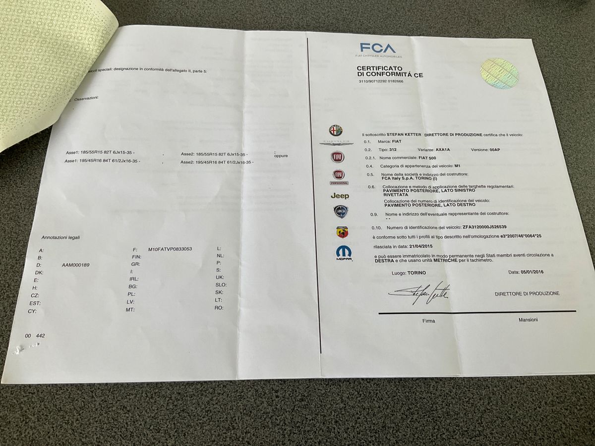 Fiat 500C 1.2 Lounge