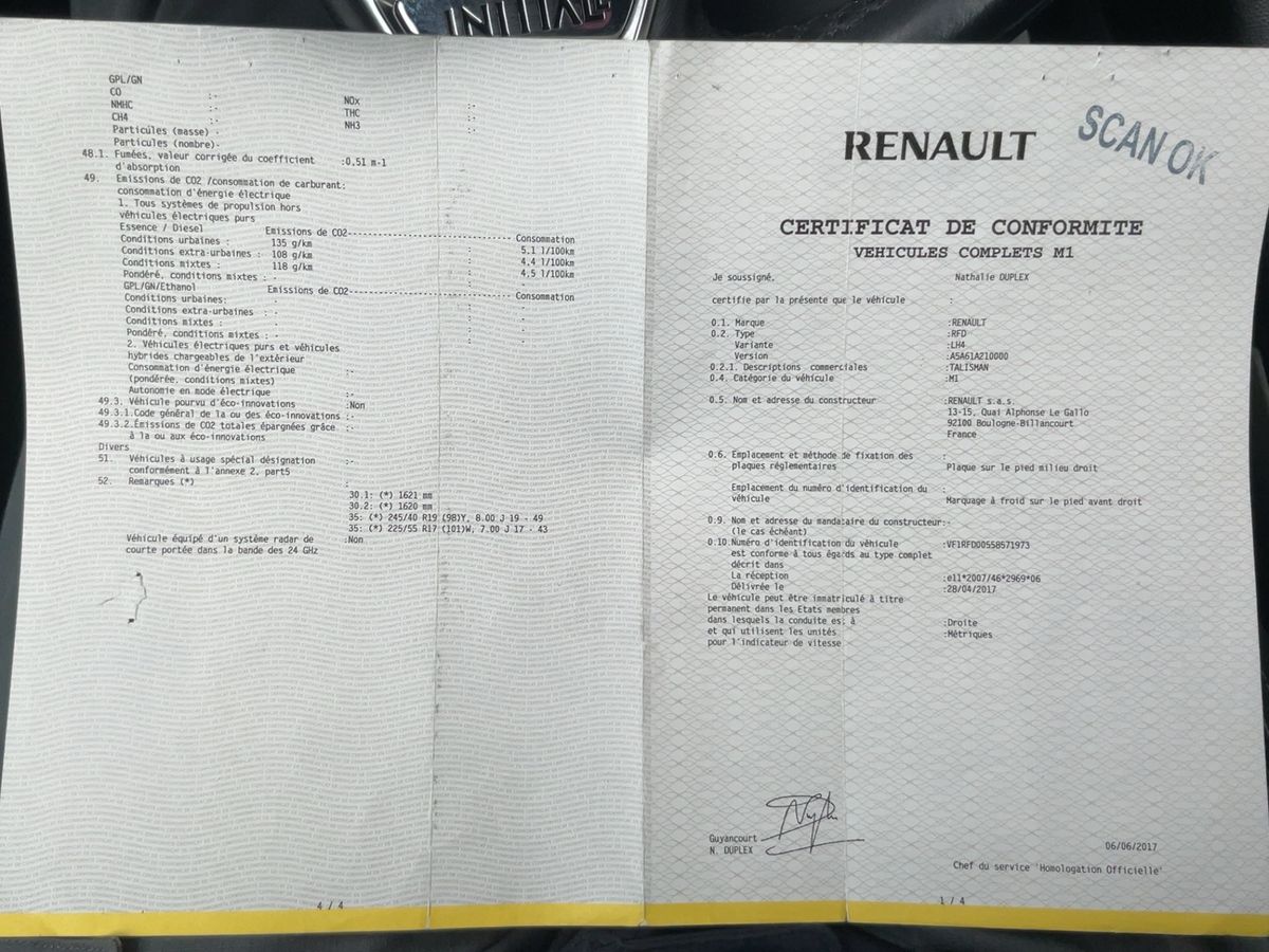 Renault Talisman d'occasion