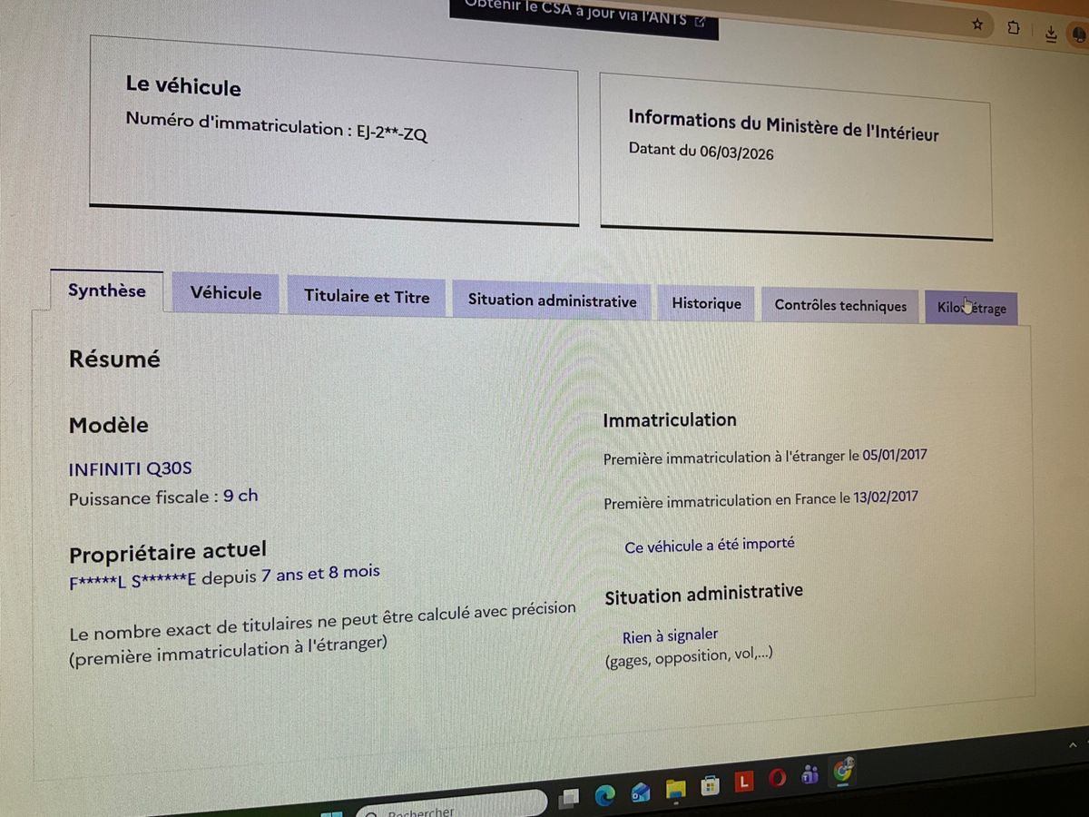 Infiniti Q30 d'occasion