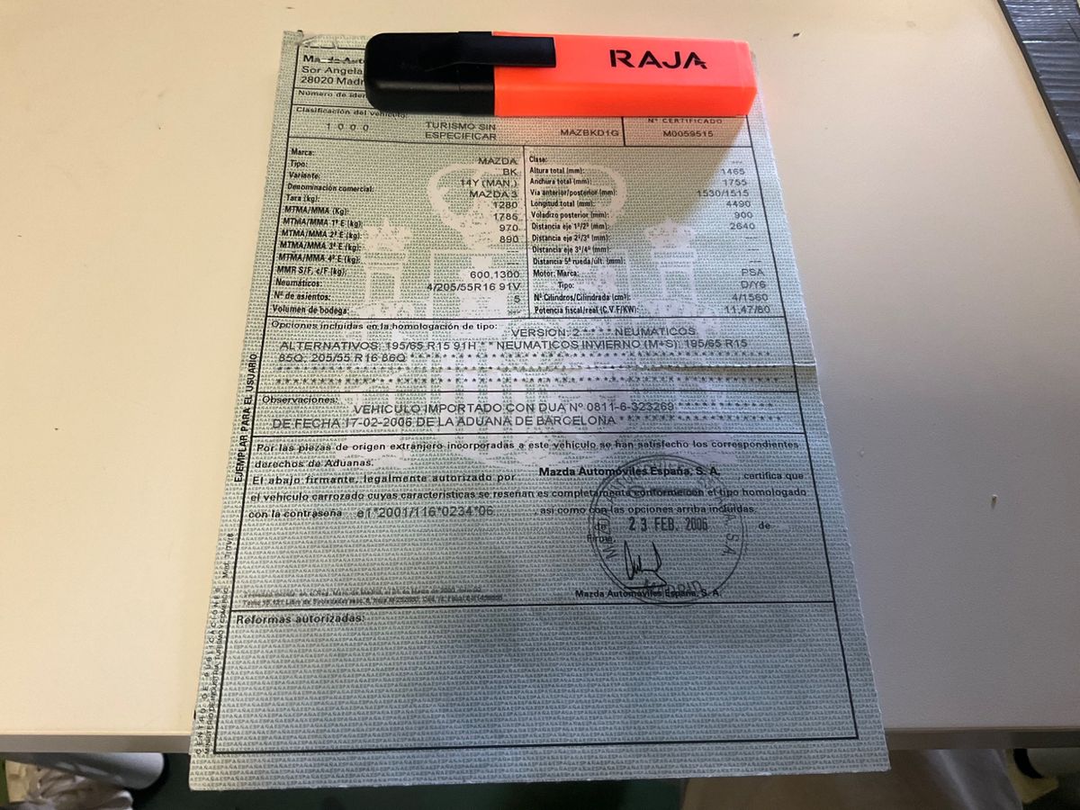 Mazda 3 1.6 CD Diesel CRDT Sportive