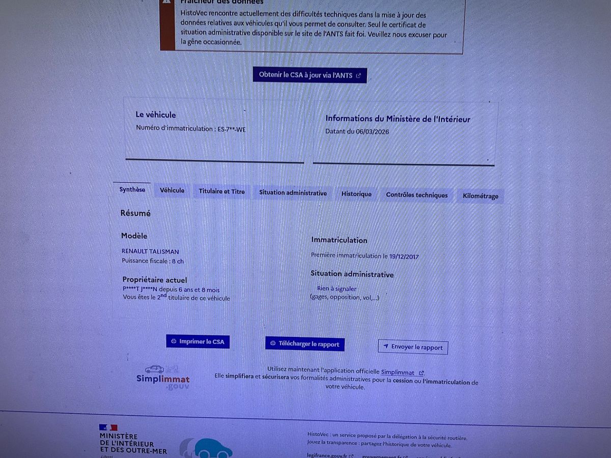 Renault Talisman d'occasion