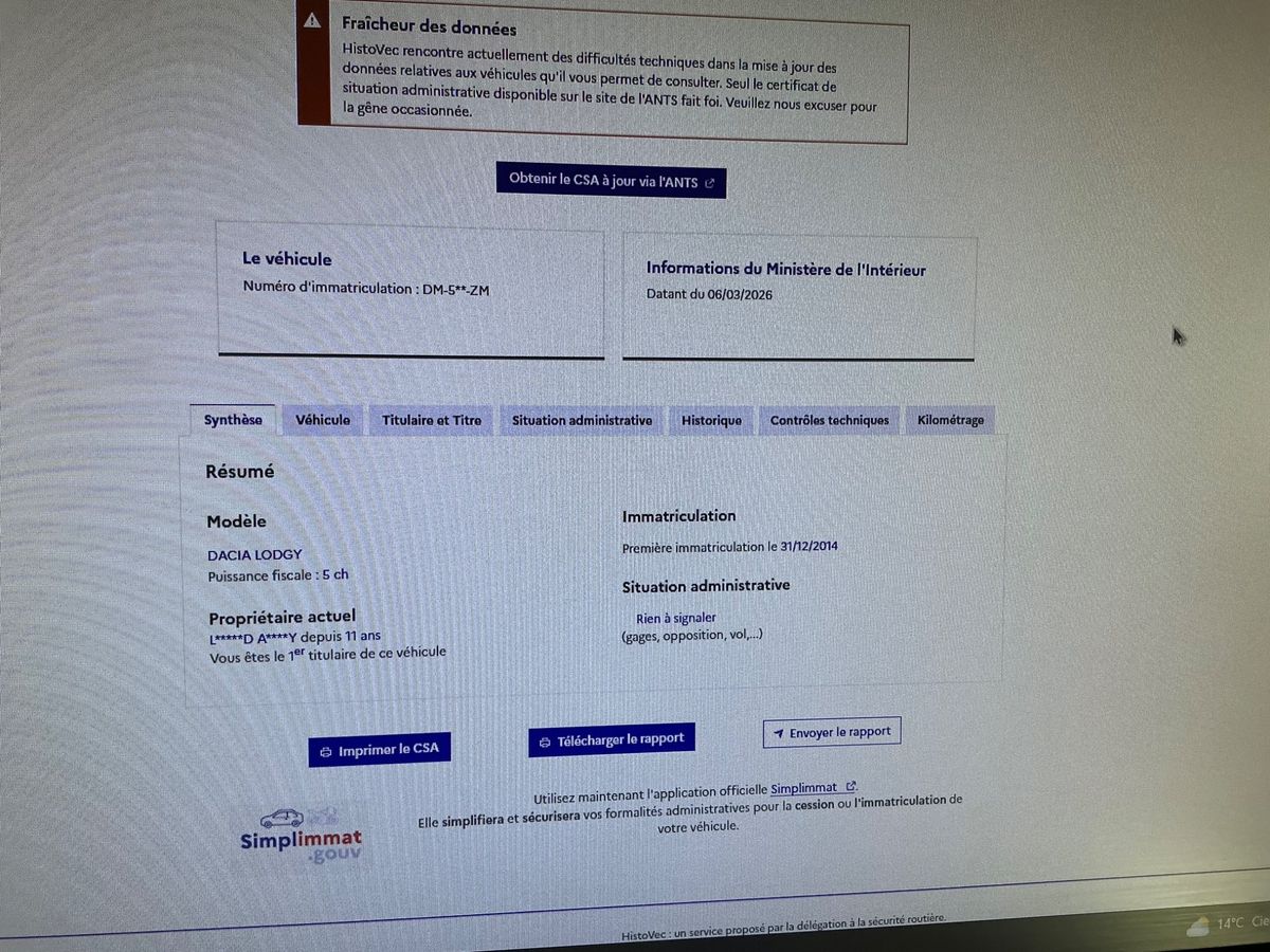 Dacia Lodgy d'occasion