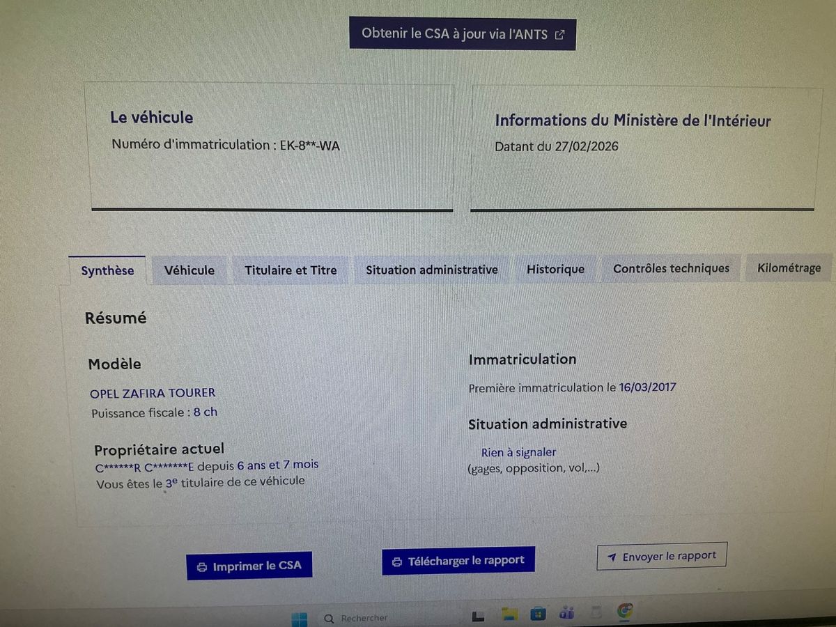 Opel Zafira d'occasion