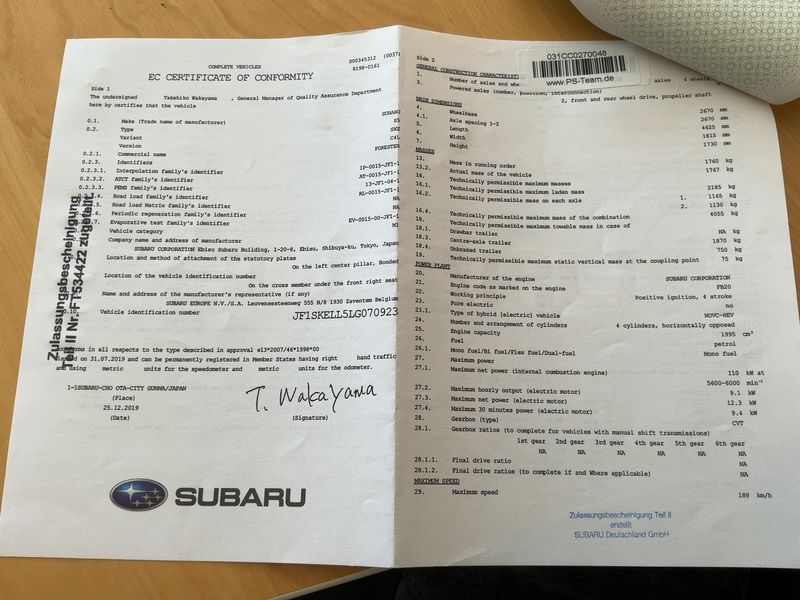 Subaru Forester 2.0 Mild-Hybrid Platinum — zdjęcie 16