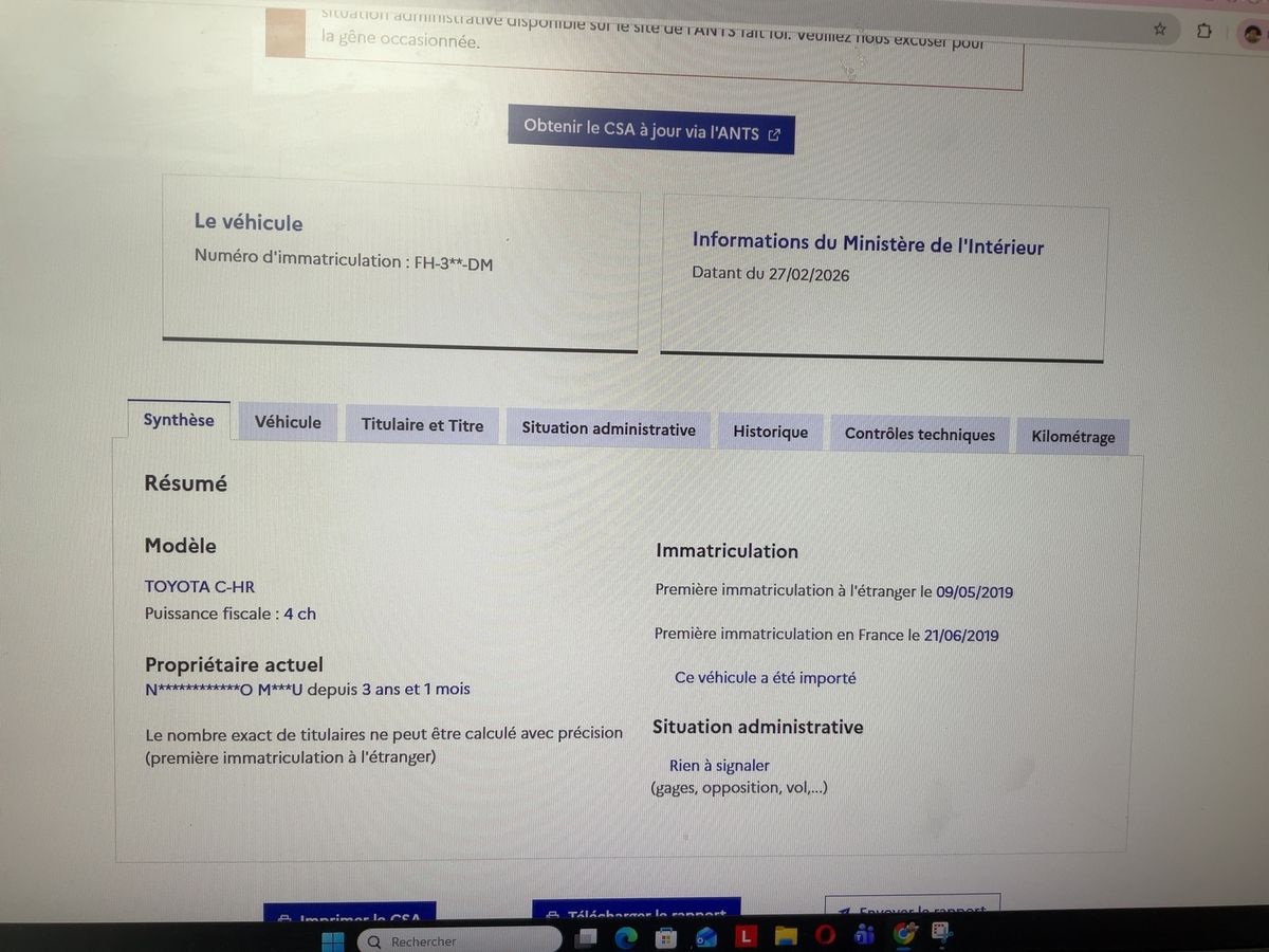 Toyota C-HR d'occasion