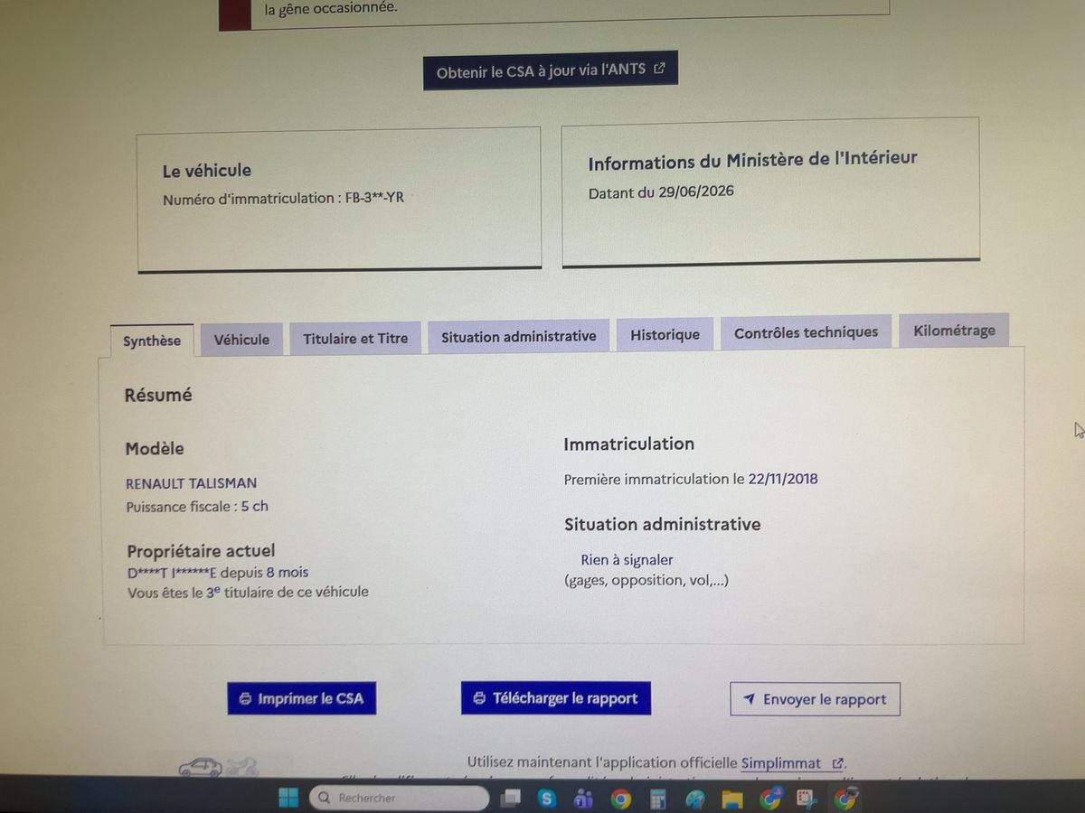 Renault Talisman d'occasion