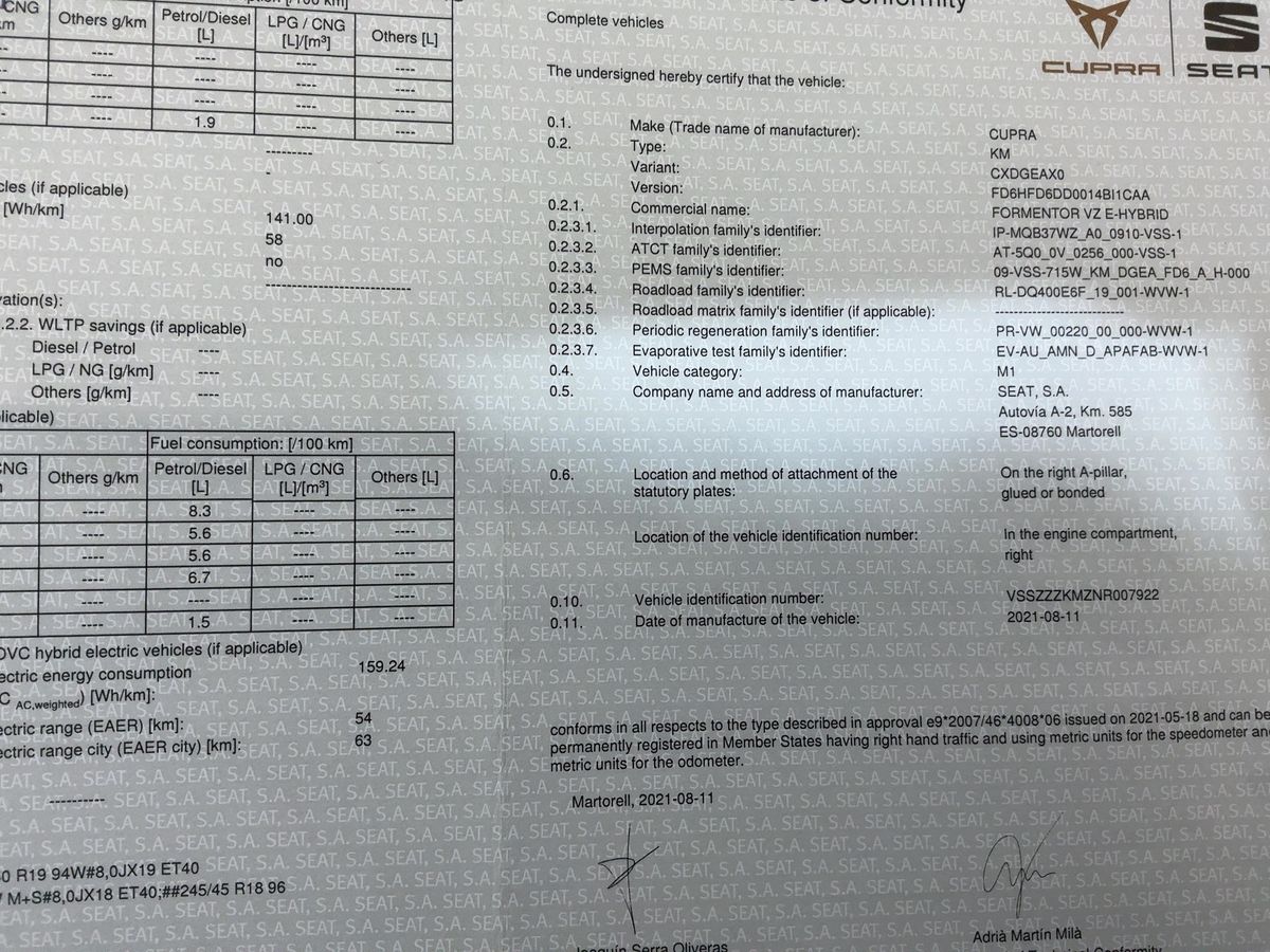 Cupra Formentor d'occasion