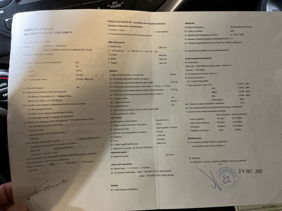 Kia Picanto 1.2 Spirit