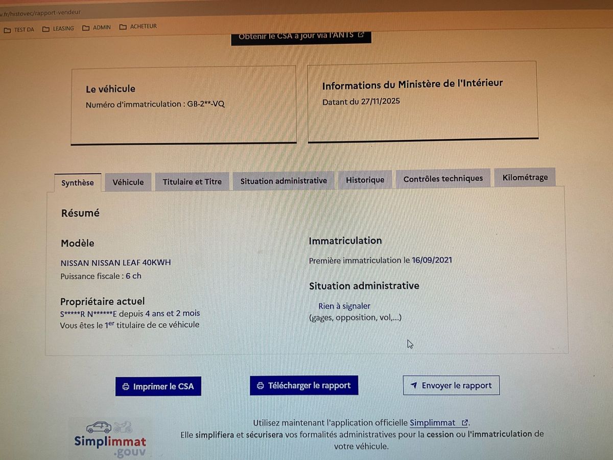 Nissan Leaf d'occasion