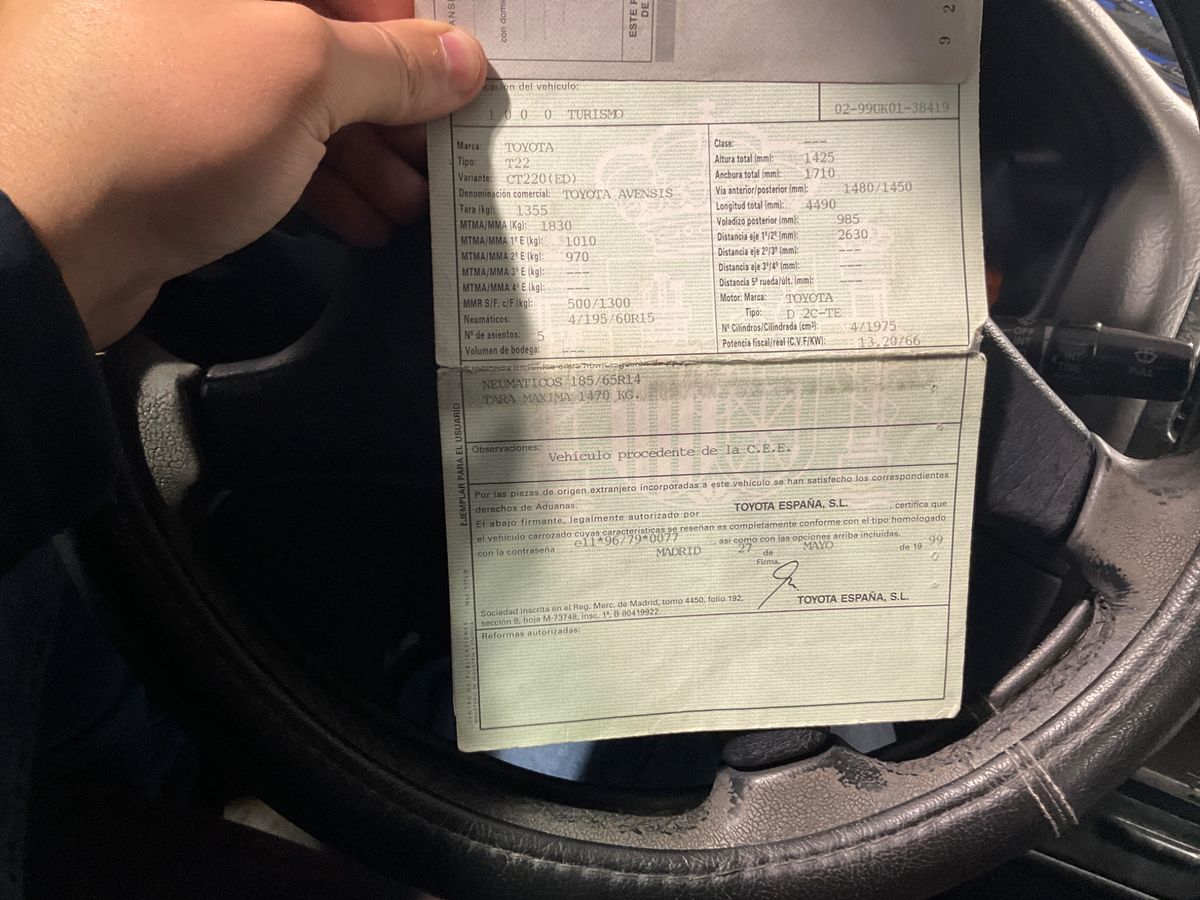 Toyota Avensis 2.0 Turbodiesel Luna