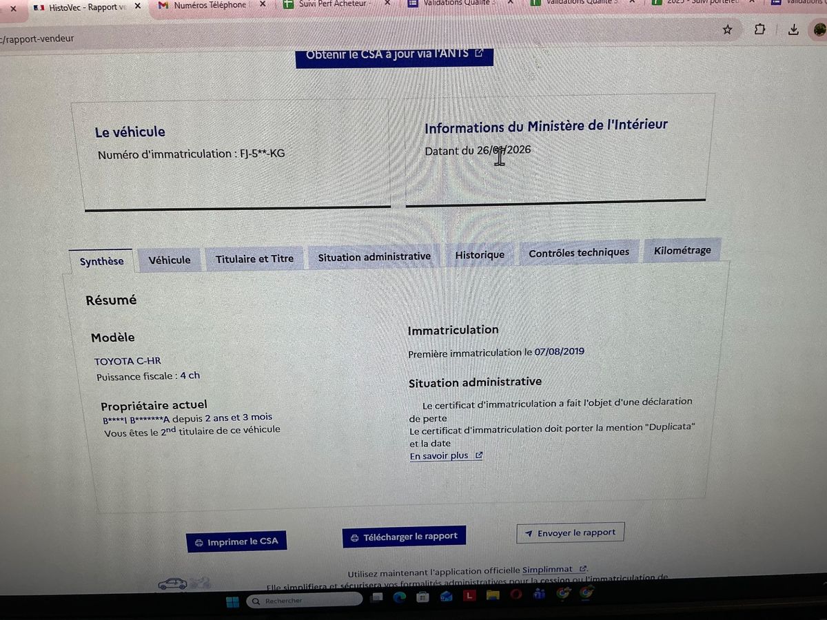 Toyota C-HR d'occasion