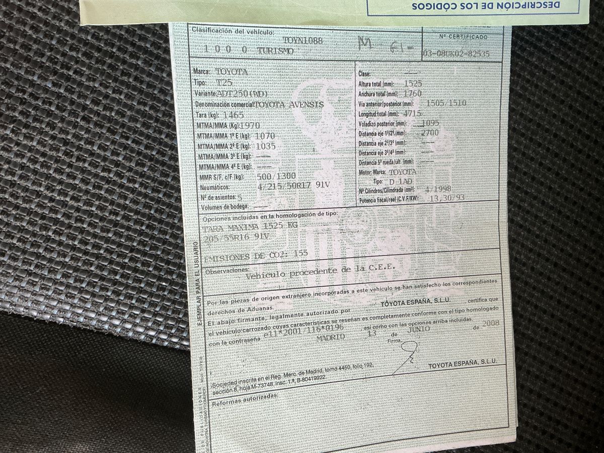 Toyota Avensis d'occasion