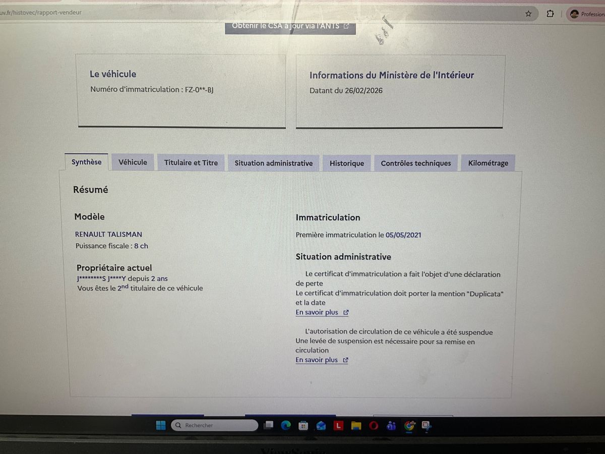 Renault Talisman d'occasion