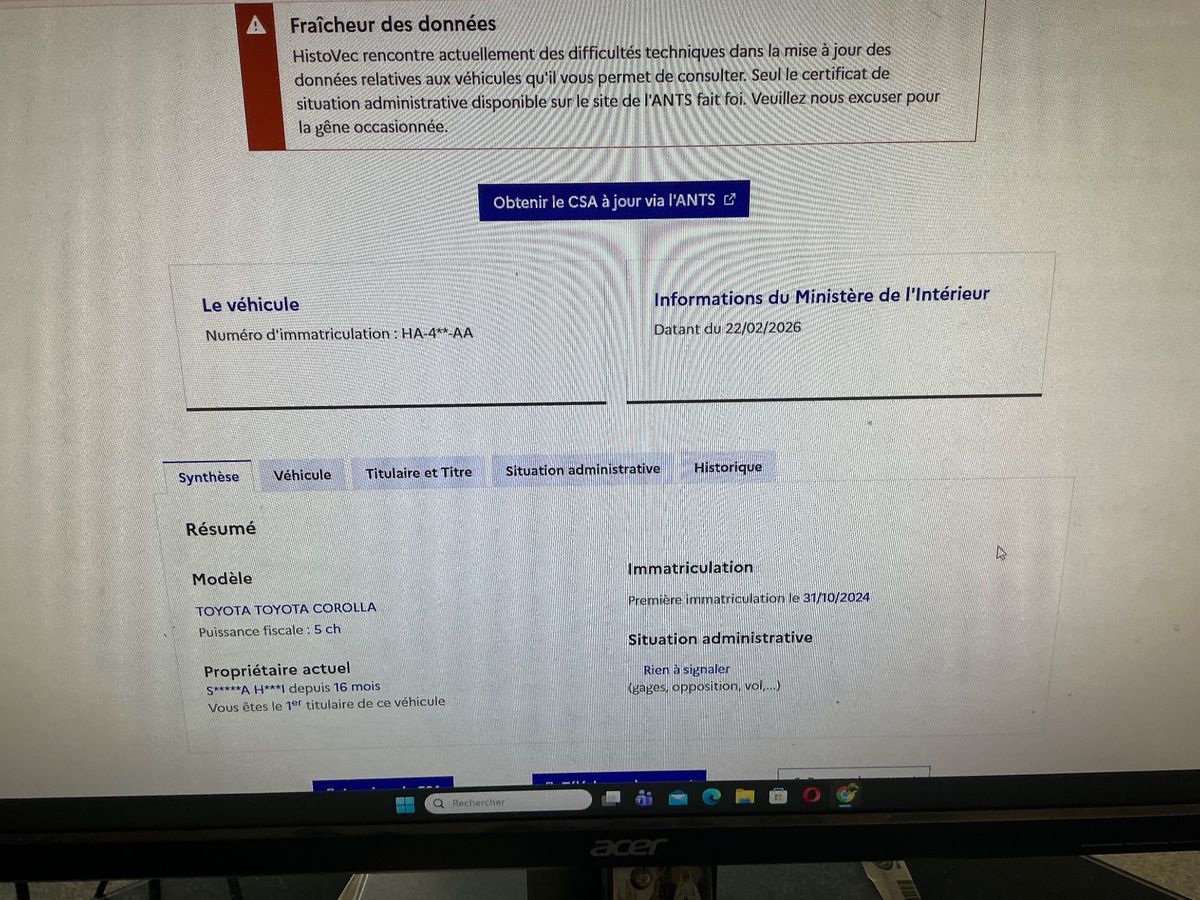 Toyota Corolla d'occasion