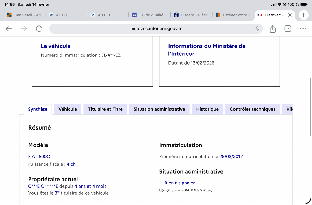 Fiat 500C d'occasion