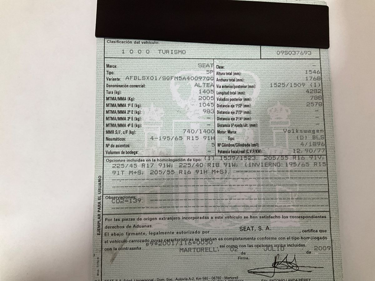 Seat Altea 1.9 TDI Stylance Style