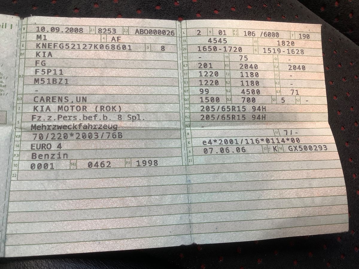 Kia Carens d'occasion