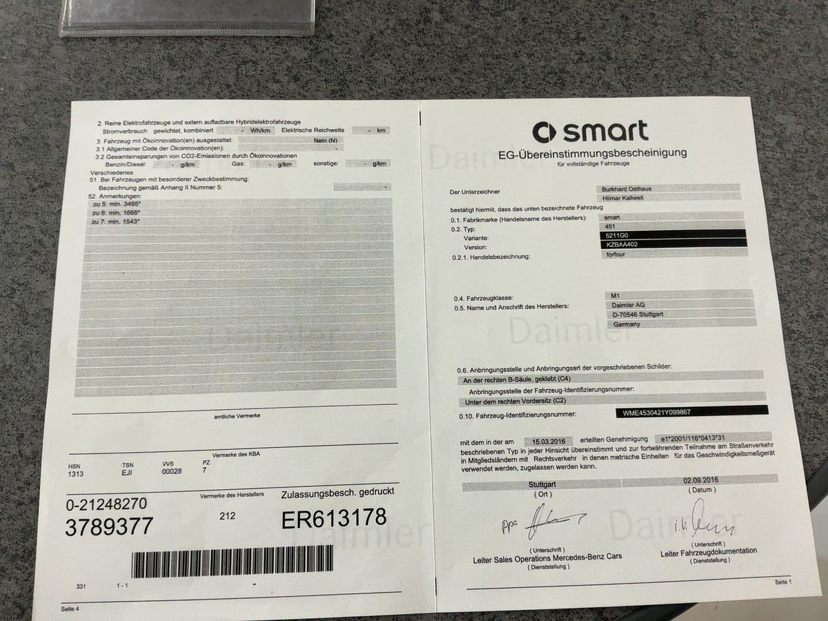 Smart forfour d'occasion