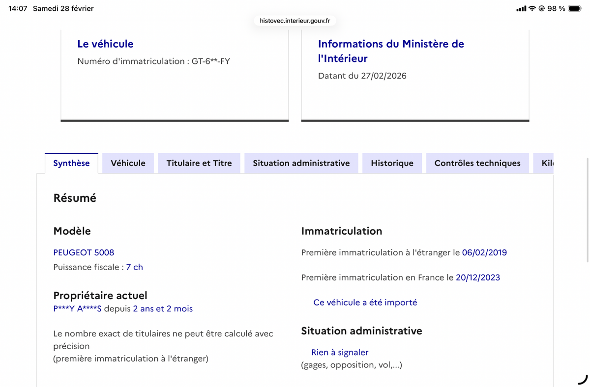 Peugeot 5008 d'occasion