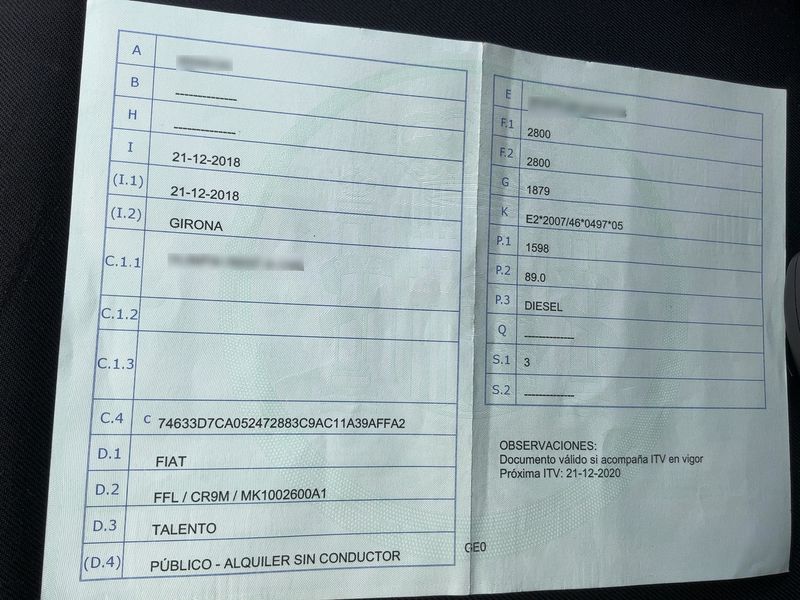 Fiat Talento 1.6 Turbodiesel Multijet L1H1 1,0t Basis — zdjęcie 15
