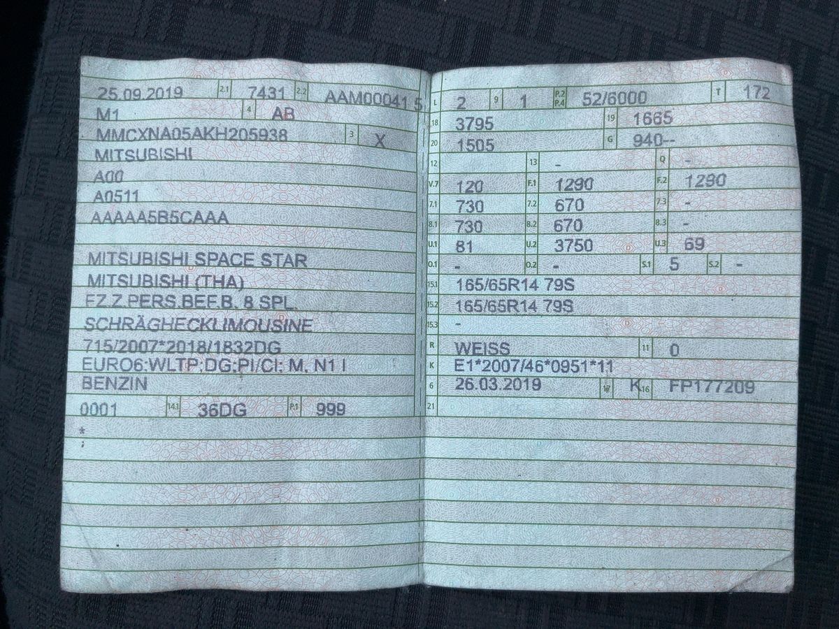 Mitsubishi Space Star 1.0 Basis