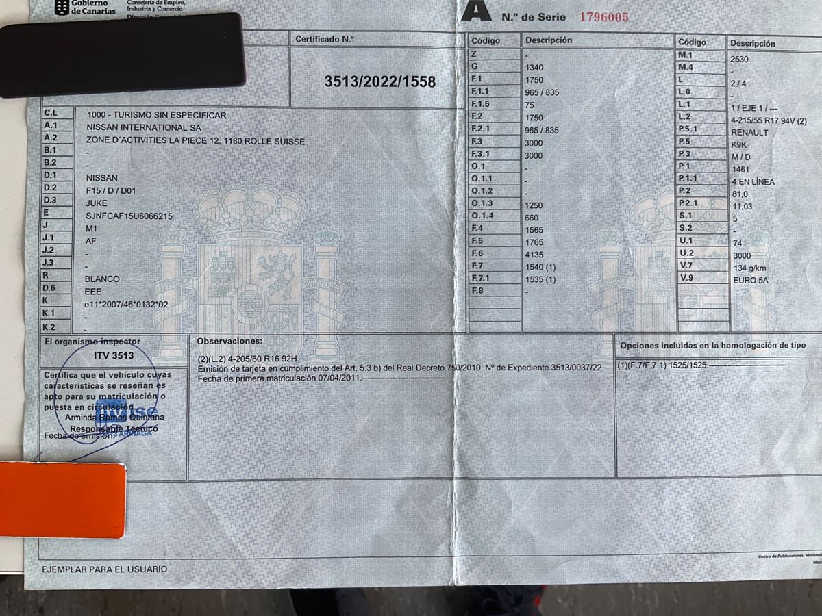 Nissan Juke 1.5 Turbodiesel Acenta