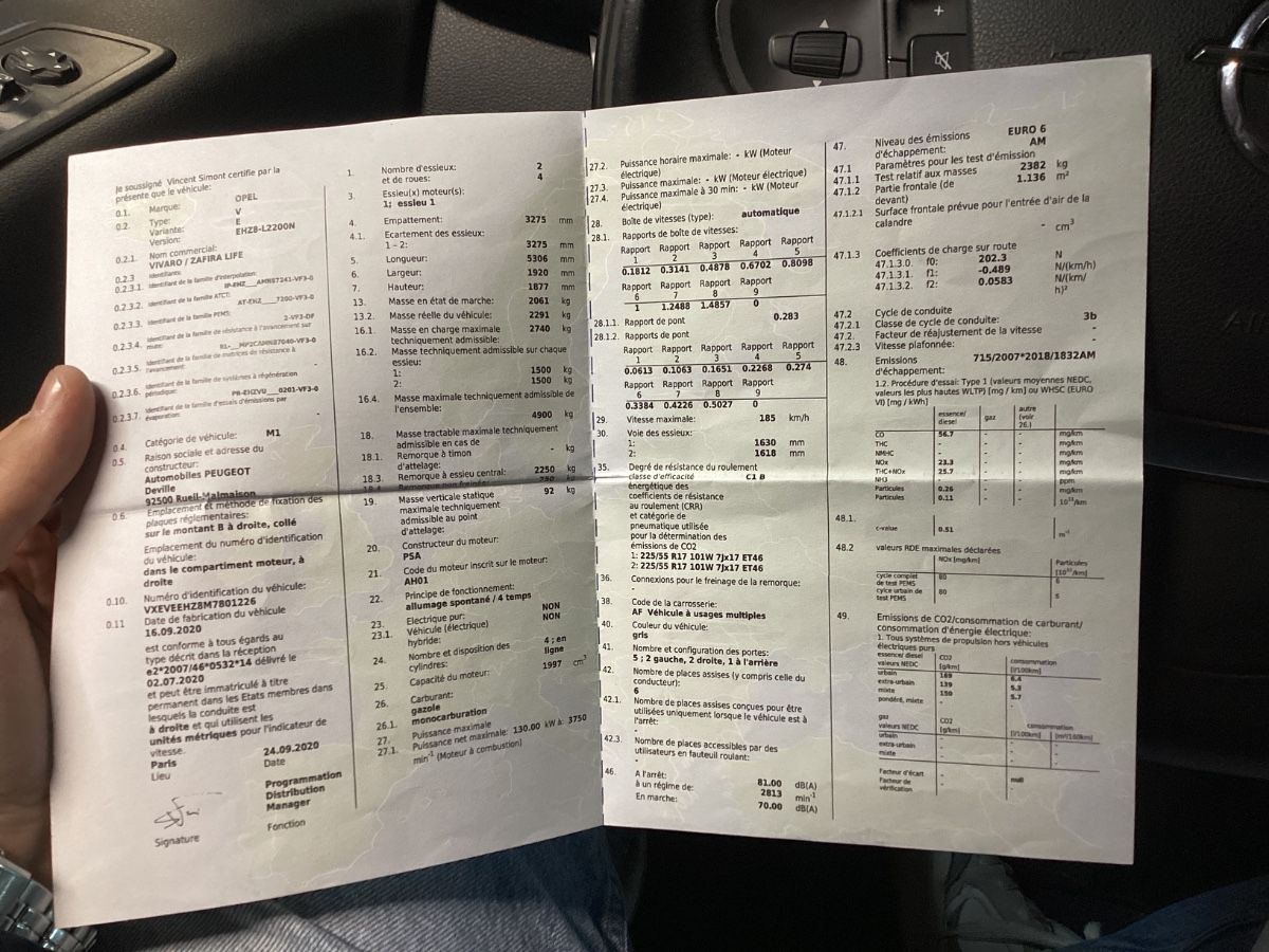 Opel Zafira Life 2.0 CDTI L Tourer L3