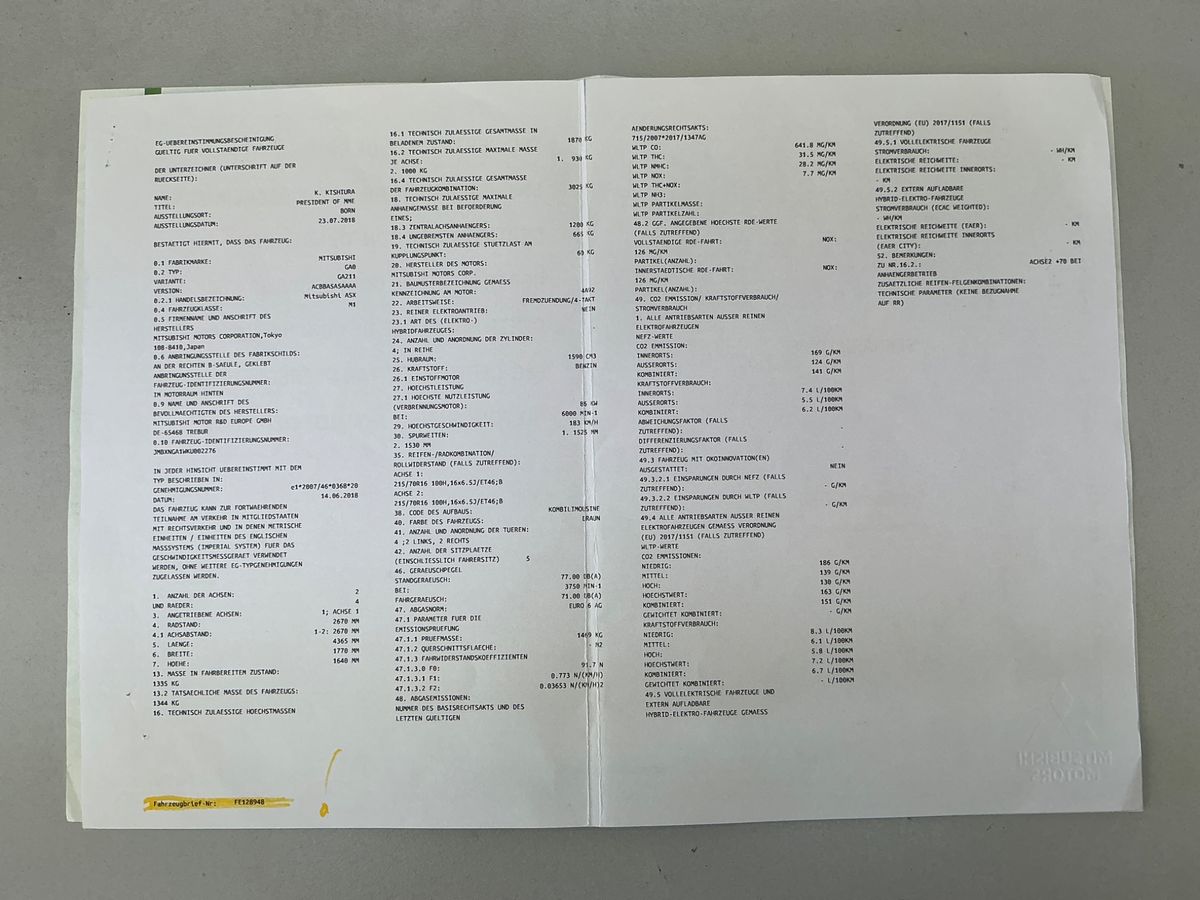 Mitsubishi ASX 1.6 Diamant Edition+ 2WD