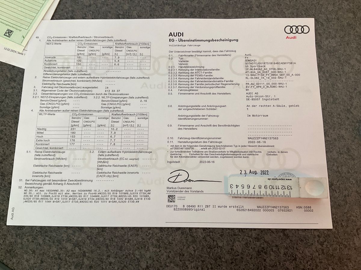 Audi Q5 Sportback 40 TFSI quattro S line